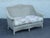 Wood Lloyd Loom Outdoor Wicker Loveseat For Sale - Image 7 of 11