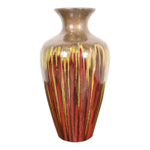 Modern Drip Glazed Large Ceramic Urn Form Vase