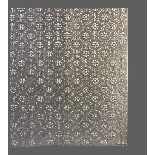 Vintage Large 25'' X 18'' Anglo-Indian Bohemian Embossed Engraved Metal Tray For Sale - Image 14 of 18