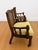 1970s Pair of 1970s Kane Back Captain’s Chairs Antiqued Walnut Stained Frames - New Seat Cushions With New Upholstery. For Sale - Image 5 of 6