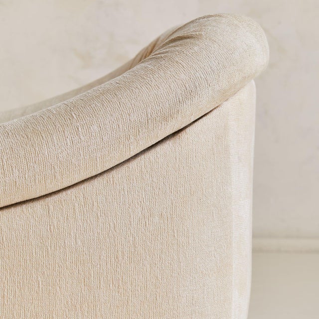 Italian Lounge Chair in Original Ivory Upholstery, 1970s - 2 Available For Sale - Image 9 of 11