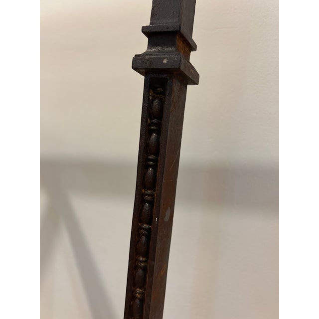 Black Custom Demi Lune Iron Tables - a Pair For Sale - Image 8 of 10