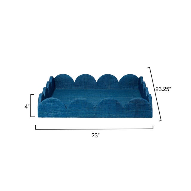 Contemporary Jamie Young Wonderland Scalloped Tray, Indigo For Sale - Image 3 of 5