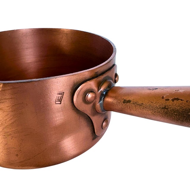 1950s French Copper Saucepan with Riveted Handle, 1950 For Sale - Image 5 of 7