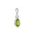 Dainty Peridot & Cubic Zirconia 925 Silver Pendant, August Birthstone Pendant For Sale - Image 6 of 7