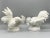 20th Century White Italian Ceramic Fighting Cocks/ Roosters Figurines For Sale - Image 12 of 12