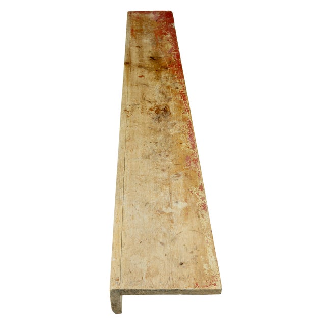 Rustic Swedish Painted Pine Kitchen Bench, 1880s For Sale - Image 3 of 8