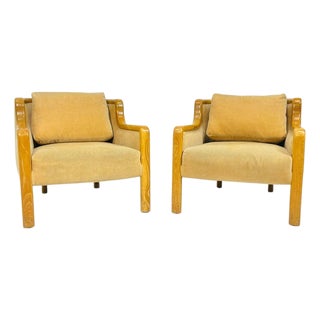 Pair of Mid-Century Modern Lounge Chairs by Monteverdi-Young, Los Angeles 1977 For Sale