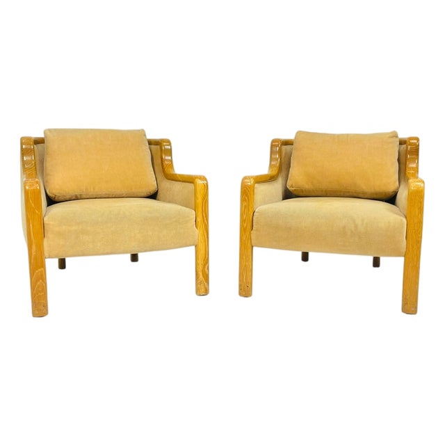 Pair of Mid-Century Modern Lounge Chairs by Monteverdi-Young, Los Angeles 1977 For Sale