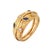 Stylish vintage leaf vine ring crafted in 19k yellow gold (circa 1980s). 3 marquise cut sapphires measure 3mm x 1.5mm....