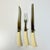 1950s Vintage English Boho Chic Sheffield Bakelite Handled Carving Cutlery - Set of 3 For Sale - Image 9 of 14