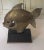 Vintage 1980s Bronze or Brass Fish Sculpture on Wooden Base For Sale In West Palm - Image 6 of 9