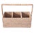 Artifacts Rattan 3 Section Caddy/Cutlery Holder with Handle in White Wash For Sale - Image 10 of 10