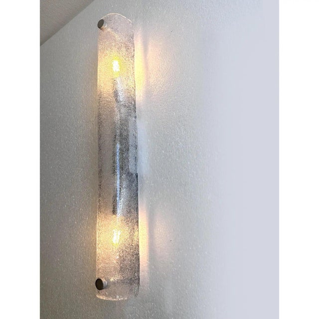 Clear Graniglia Canalina Murano Glass Wall Sconces by Simoeng For Sale - Image 4 of 5