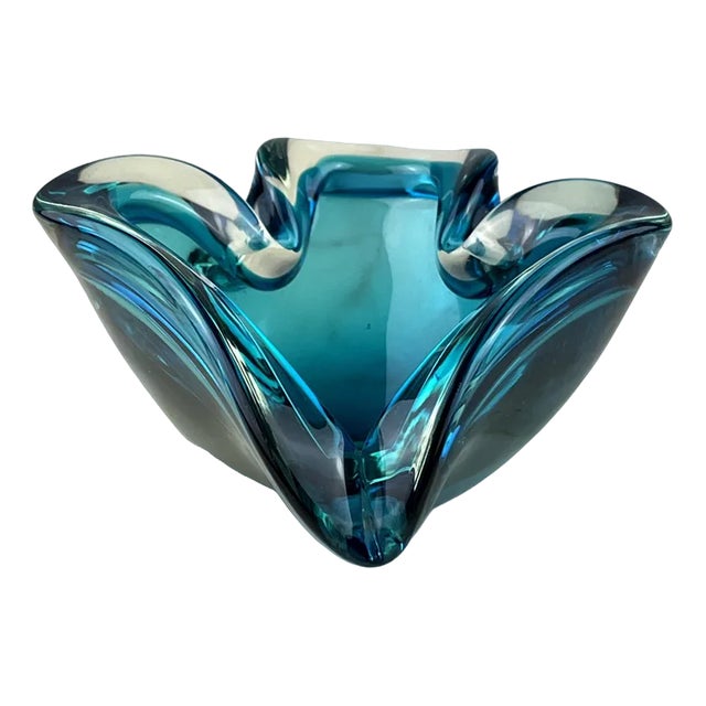 Large Ashtray in Submerged Murano Glass, Italy, 1960s For Sale