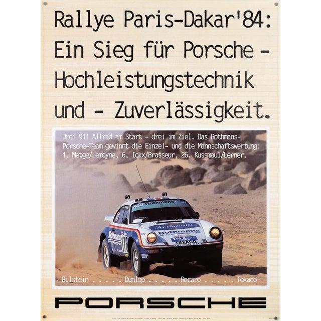 Modern Original Porsche Poster by Gruppe C For Sale - Image 3 of 10