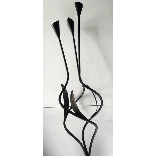 Large Floor Candleholder in Metal, 1950s For Sale - Image 18 of 18