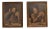20th Century French Brown Wooden Framed Wall Art Decor - A Pair For Sale