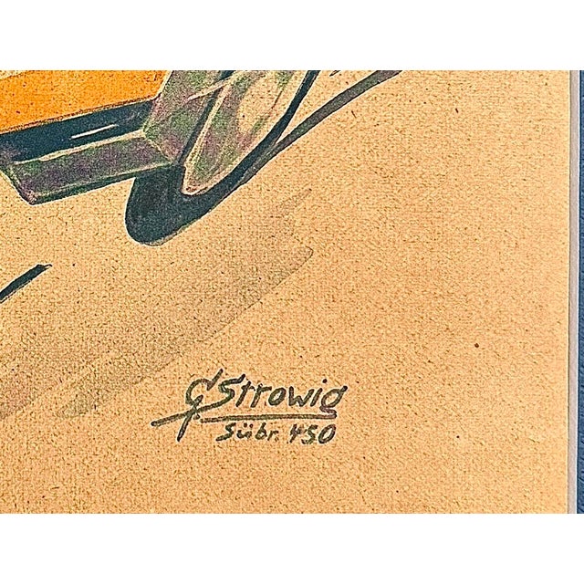 Illustration 1920s Promotional Poster for Bob Automobil G.m.b.H. (Later Bob Automobil Ag), a Berlin-Based Car Producer For Sale - Image 3 of 5