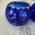 Pair of vintage Bohemia COBALT BLUE Swans Artist Etched CRYSTAL Vase Rose Bowls 4" These beautiful vases can also be used...