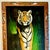 1950s 1950s Vintage Boho Chic Mexican Safari Bengal Tiger Painting For Sale - Image 5 of 11