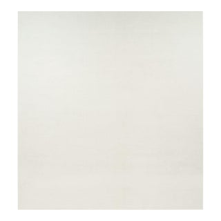 Rug & Kilim’s Oversized Contemporary Textural Solid Rug in White Tones-14x15 For Sale