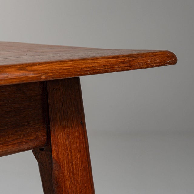 Traditional 1960-1969 France Rich Walnut Brown Tapered-Leg Walnut Console For Sale - Image 3 of 11