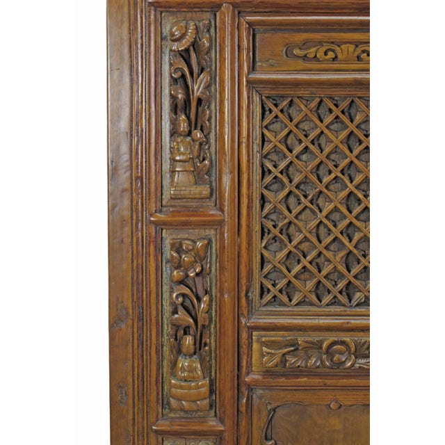 Hand Carved Chinese Antique Cabinet For Sale - Image 9 of 13