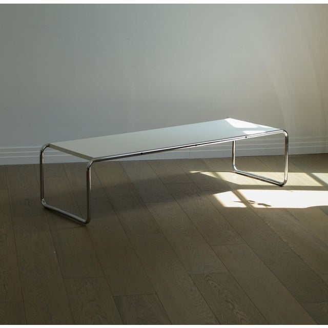 Mid-Century Modern Laccio Coffee Table by Marcel Breuer, 1980s For Sale In Palm Springs - Image 6 of 7