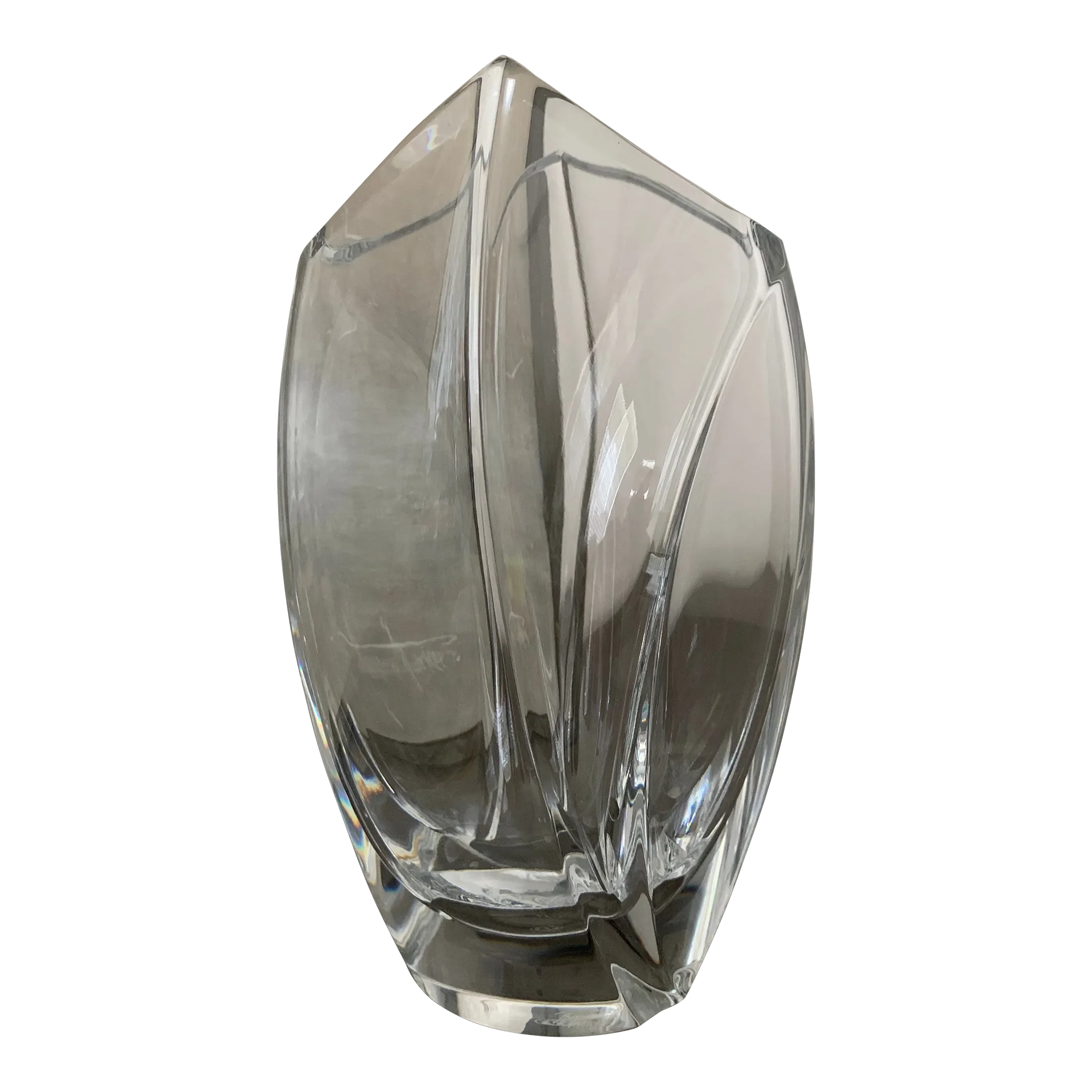 1980s Baccarat France Giverny Crystal Flower Vase | Chairish