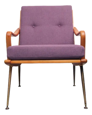 Violet Boomerang Armchair in Cherry, 1950s