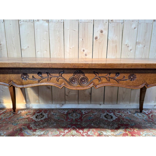 Louis XV Style Farmhouse Table in Oak, Early 20th Century For Sale - Image 3 of 8