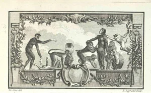 Louis Legrand, Composition with Animals, Etching, 1771
