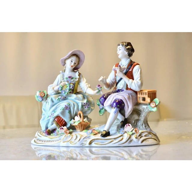 Porcelain Groups from Sitzendorfs Porzellanmanufaktur, 1890s, Set of 2 For Sale - Image 13 of 13