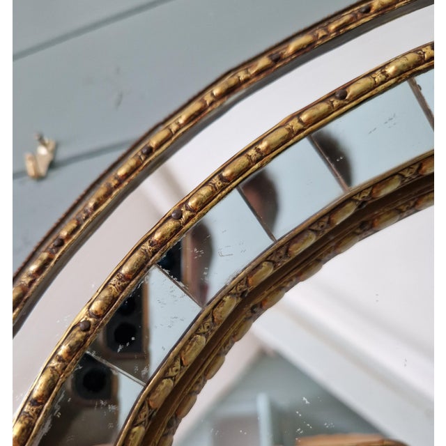 Large Hollywood Regency Mirror in Glass and Brass Mosaic, Spain, 1970 For Sale - Image 9 of 13