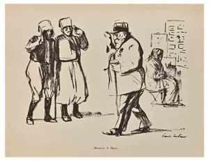 Hermann Paul, Monsieur Le Major, Lithograph, Early 20th Century