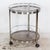 Modern Mid 20th Century European Nickeled Steel Round Tinted Glass Bar Cart For Sale - Image 3 of 9