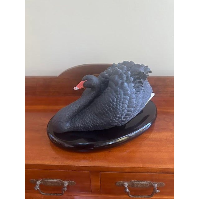 Pair of Vintage Swan Porcelain Figures on Composite Plinths For Sale - Image 10 of 11