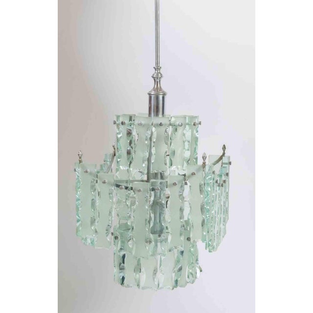 Vintage Murano Chandelier attributed to Fontana Arte, 1960s For Sale - Image 4 of 8