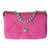 Fuchsia Quilted Cotton Medium Chanel 19 Flap Bag For Sale