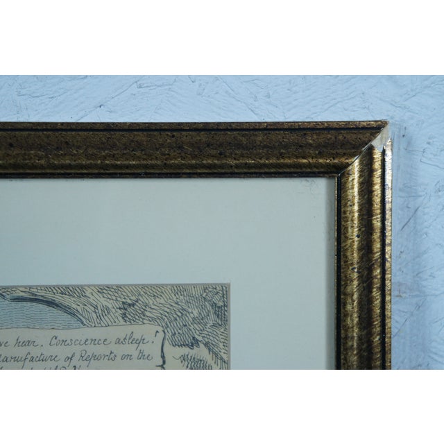 Early 19th Century Antique George Cruikshank John Bull in the Council Chamber Satirical Engraving, Framed For Sale - Image 11 of 12