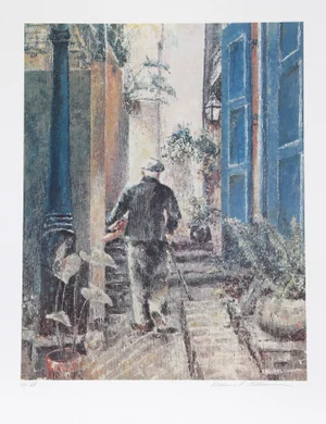 William Collier, Old Man, Lithograph