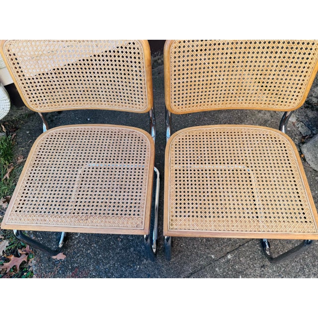 Vintage 1970s Marcel Breuer Cesca Caned Italian Dining Chairs, Set of 4 For Sale - Image 12 of 12