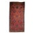 Antique Persian Lilian Accent Rug, Hand-Knotted Wool, Allover Floral Pattern, Red & Navy, 2x4 For Sale