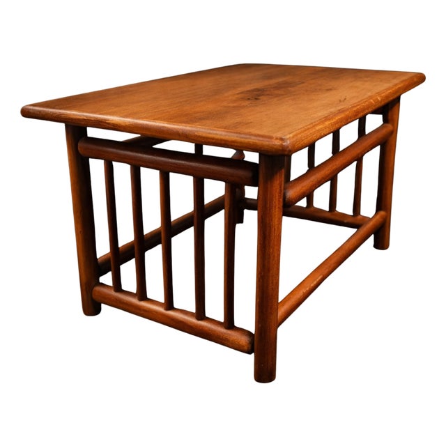Mid-Century Danish Modern Teak Slatted Coffee Table or Bench For Sale
