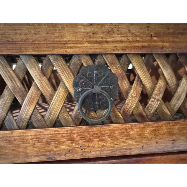 1960s Vintage Diminutive Bamboo Chest For Sale - Image 5 of 9