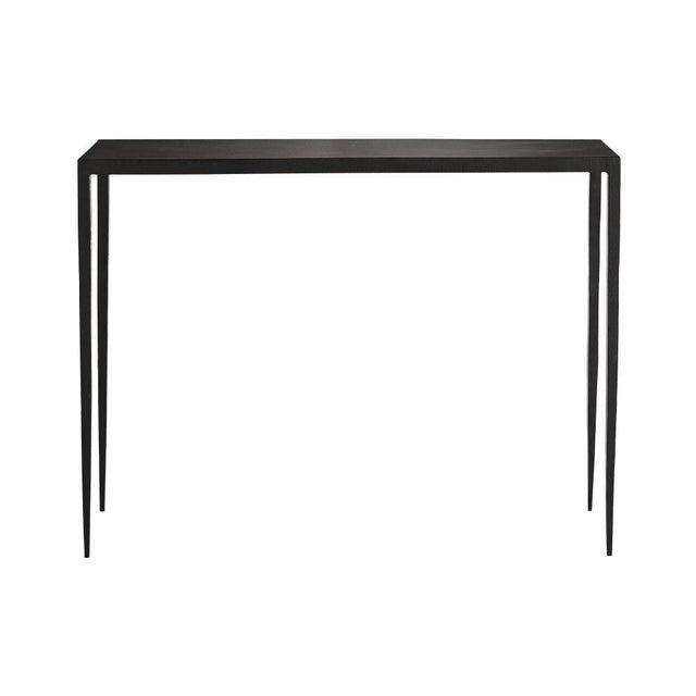 Simple and stylish—basic but never boring. This large console is crafted from solid iron that has been hammered by hand...
