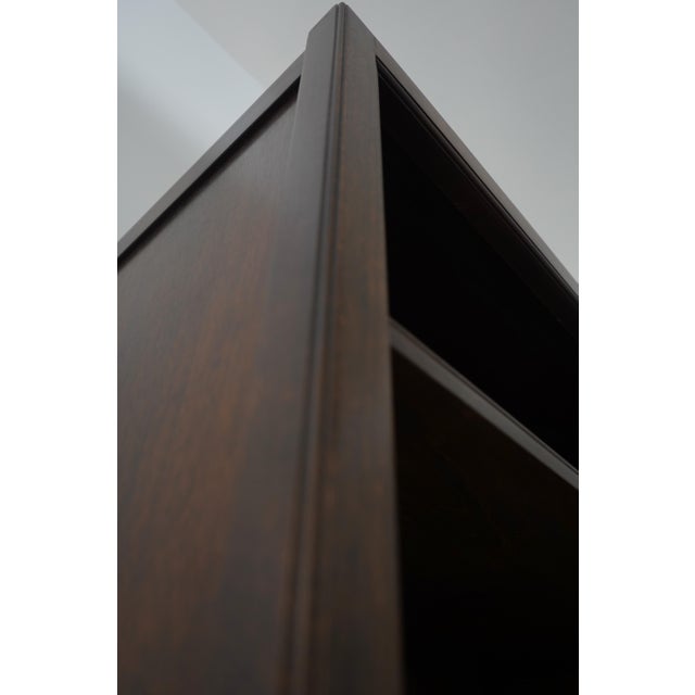 Knob Creek Walnut Finish Mahogany Open Bookcase For Sale - Image 12 of 15