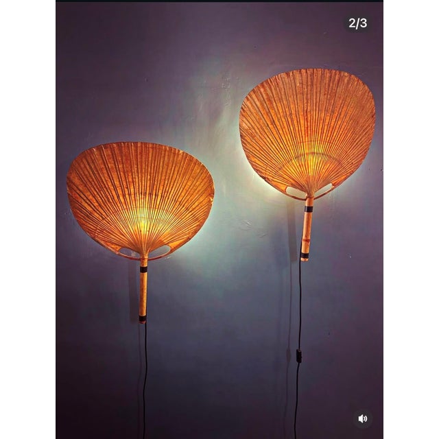 Uchiwa Wall Lamps by Ingo Maurer, 1970s, Set of 2 For Sale - Image 10 of 10