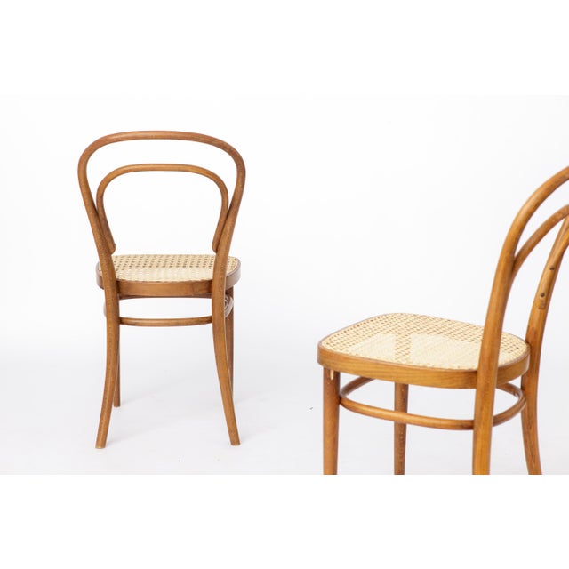 Wood Vintage Model 14 Chairs in Bentwood from Thonet, 1980s, Set of 2 For Sale - Image 7 of 12